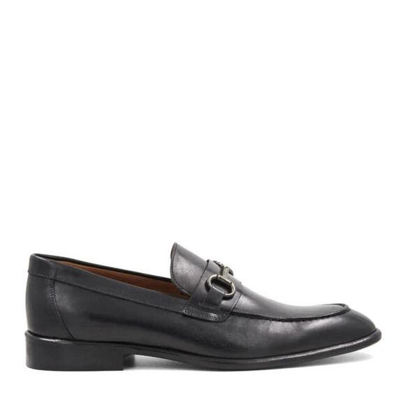 Bruno Magli Alessandro Bit Loafer Men\'s US 9.5 Black Leather Almond Toe ZAP558 main image 9